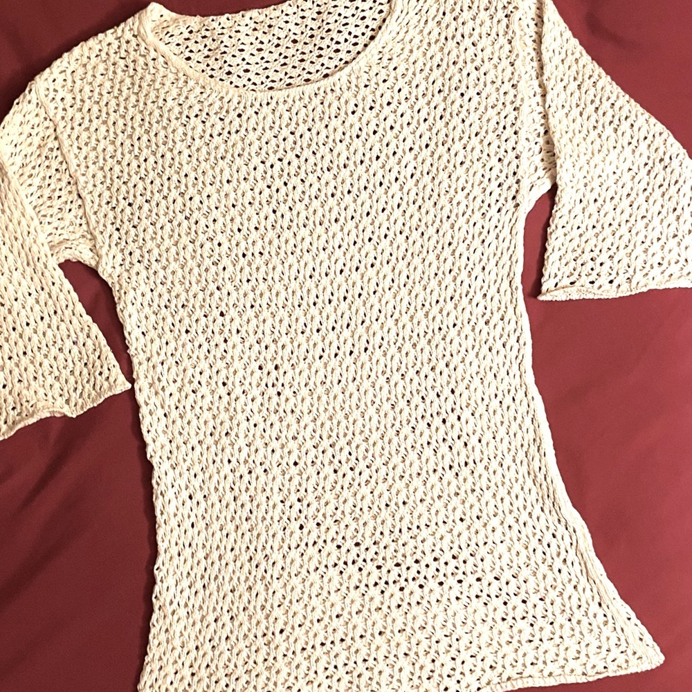 Cotton knit pull over top